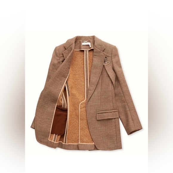 RARE Chloe Fall Winter 2018 Runway Blazer Coat Tweed Blazer Size 40 Pristine - Picture 3 of 14